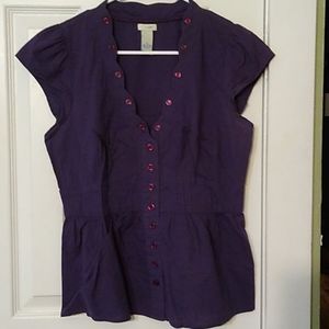 Anthropologie Odille purple top